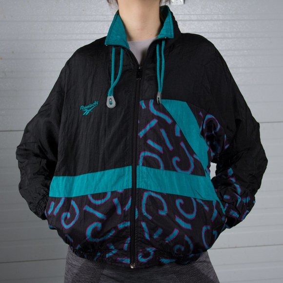 90's Reebok Windbreaker Jumper Jacket - Picture 1 of 5